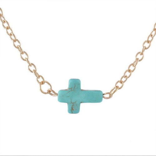 Stylish Recovery Faith Turquoise Cross Anklet